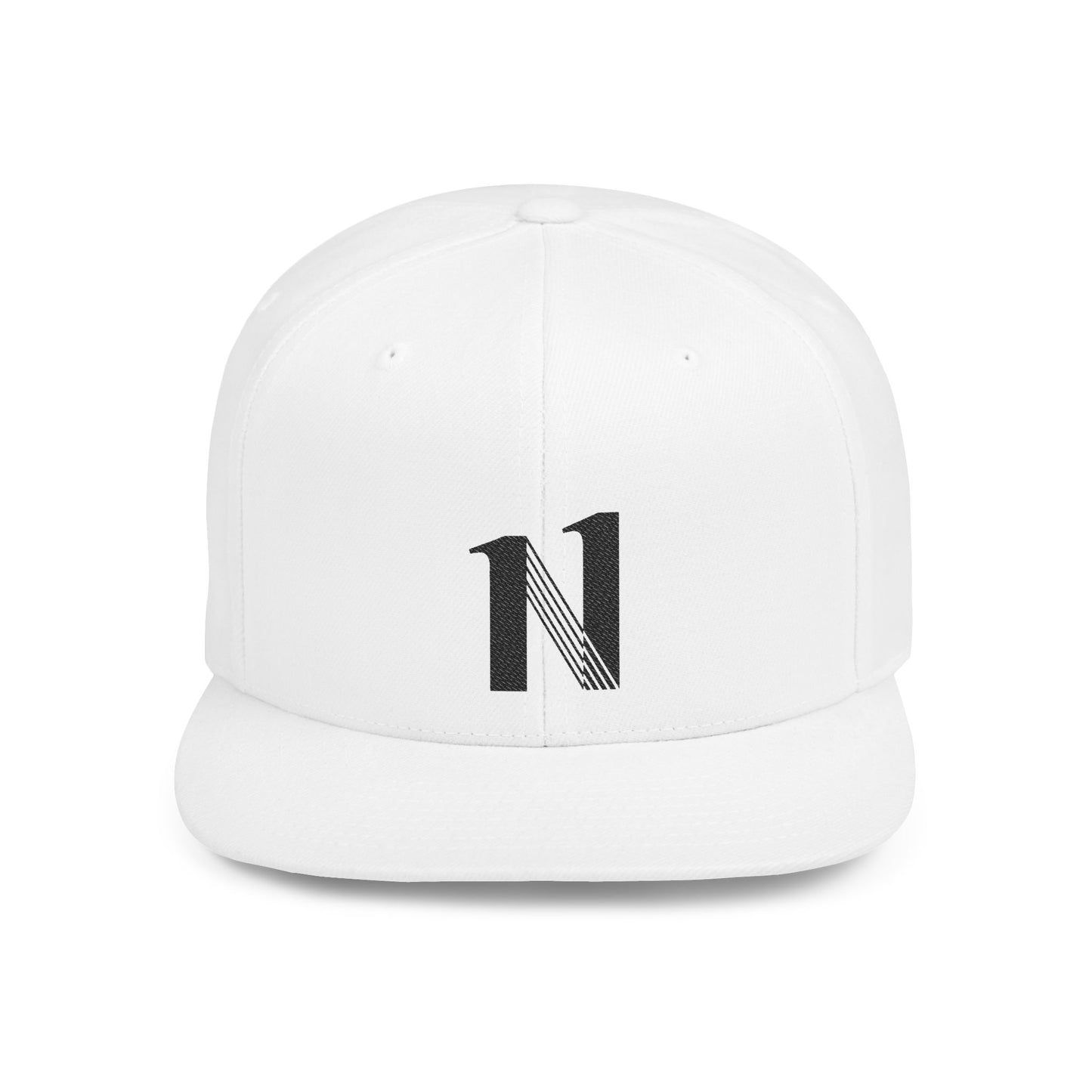 CEREN11 - Gorra bordada plana - Flat Bill Snapback Hat, Stylish White Cap with Letter Design, Gifts, Fashion Lovers