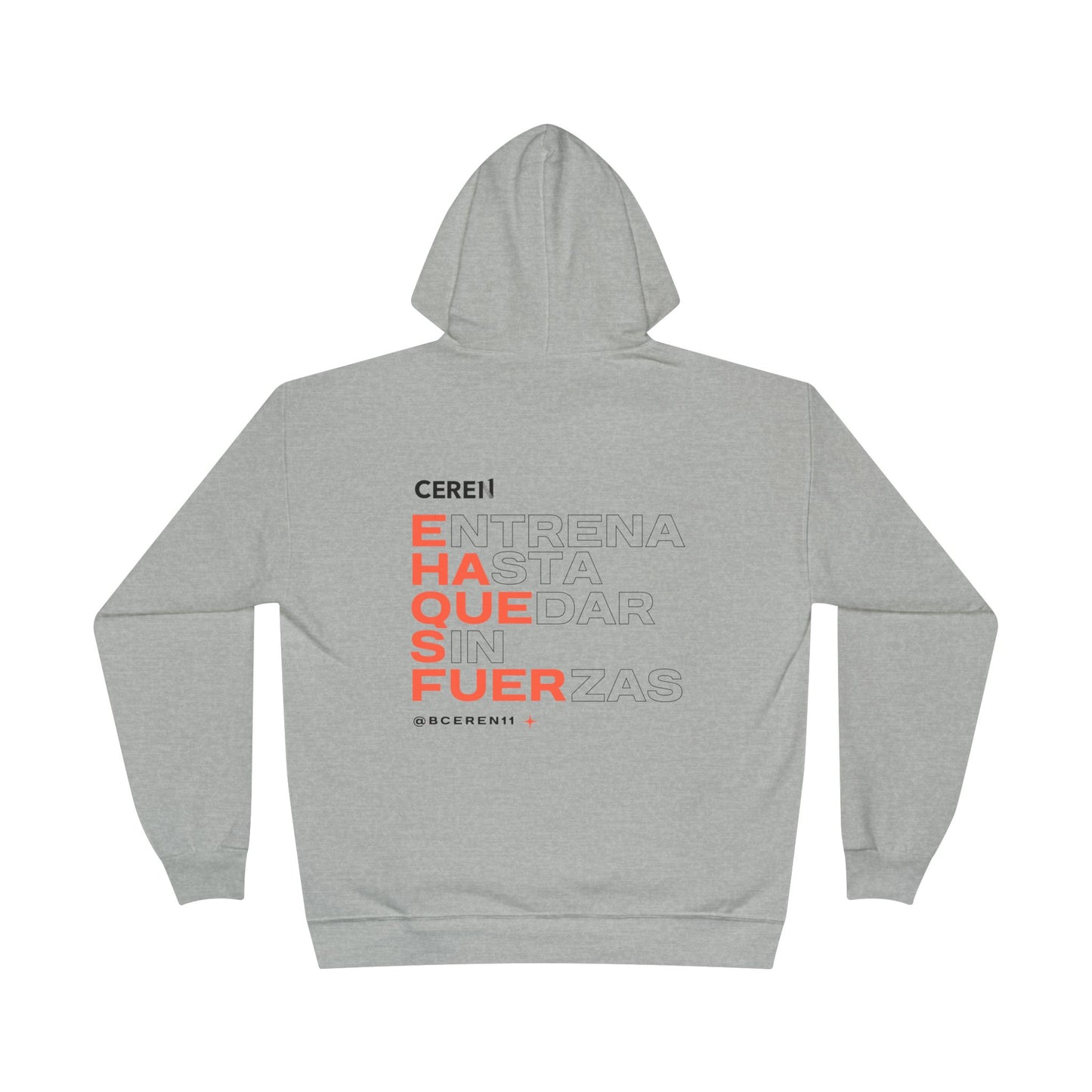 Hasta quedar sin fuerzas - Unisex Eco-Friendly Hoodie with Motivational Print, Cozy Sweatshirt for Workout, Fitness Gift