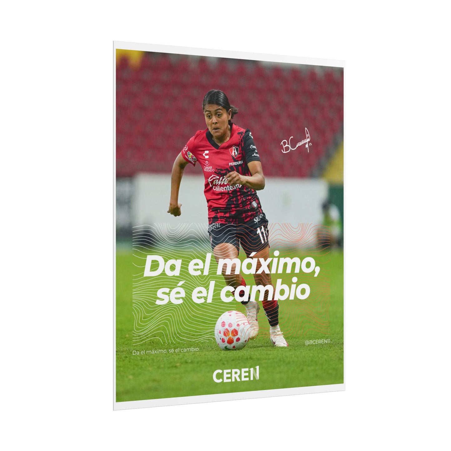 Sé el cambio - Póster Ceren11 - Wall Art, Athletic Decor, Gift for Sports Lovers, Team Spirit