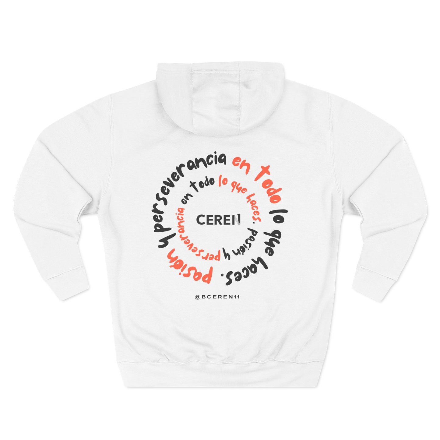 Pasión en todo lo que haces - Inspirational Three-Panel Fleece Hoodie, Perserverance Hoodie, Unisex Apparel