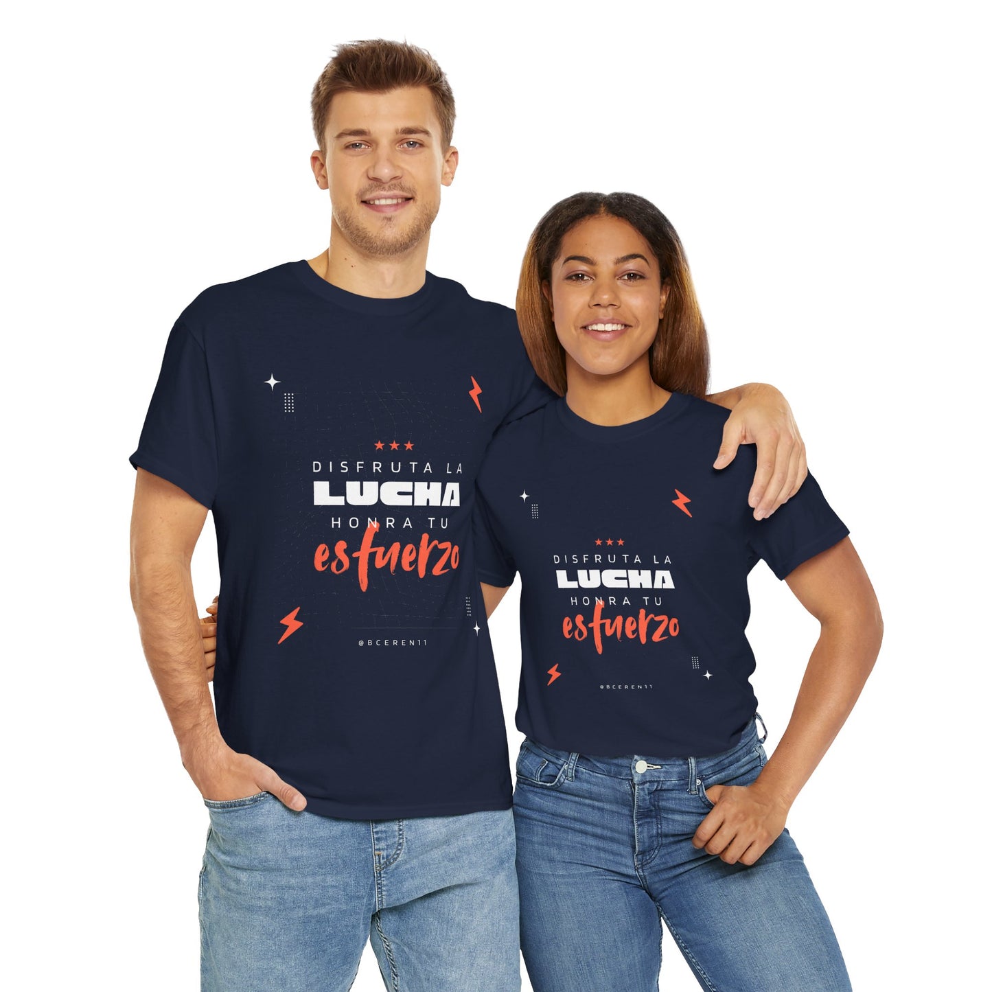 Disfruta la lucha, honra tu esfuerzo - Empowering Unisex Heavy Cotton Tee, Motivational Shirt, Everyday Inspiration, Celebratory Apparel