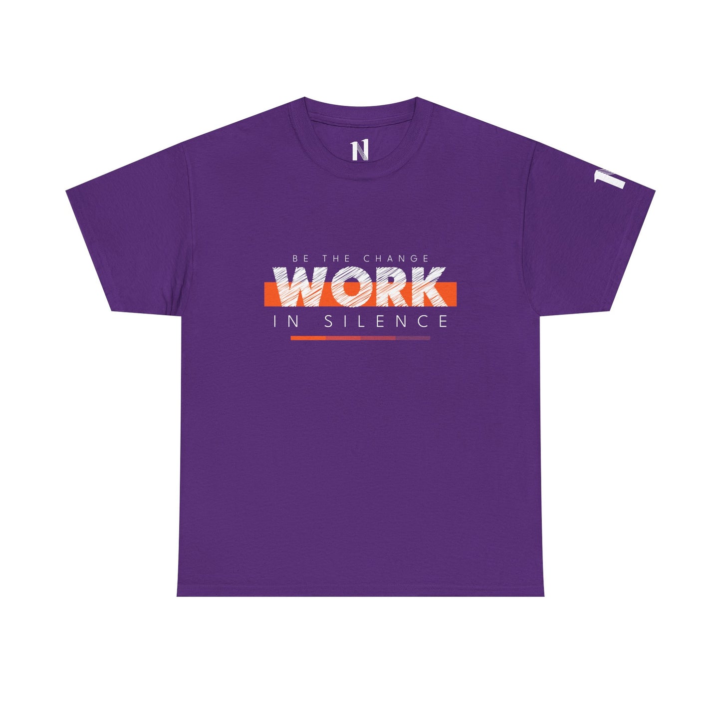 "Work in Silence" - Inspirational T shirt for gym and fitness people