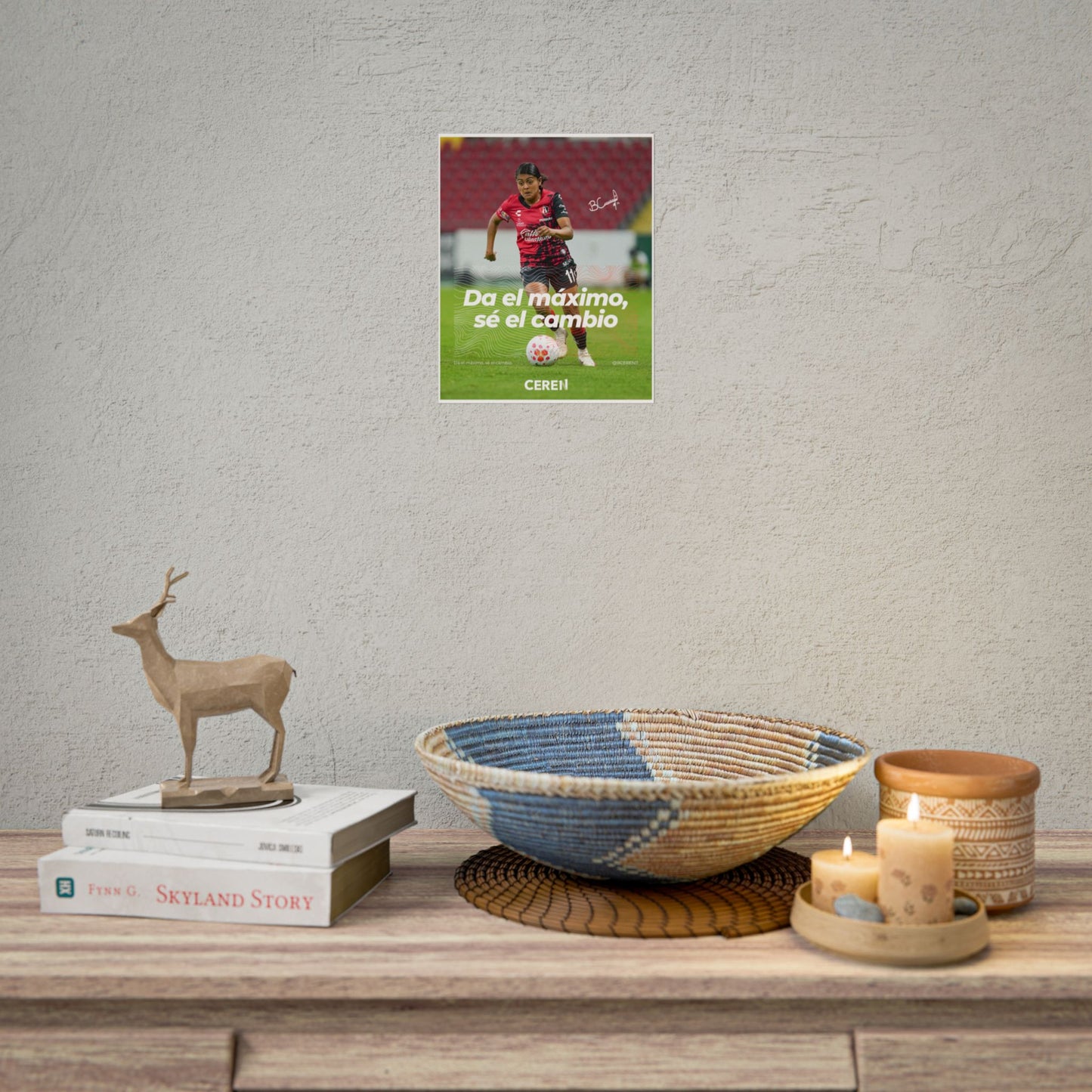 Sé el cambio - Póster Ceren11 - Wall Art, Athletic Decor, Gift for Sports Lovers, Team Spirit