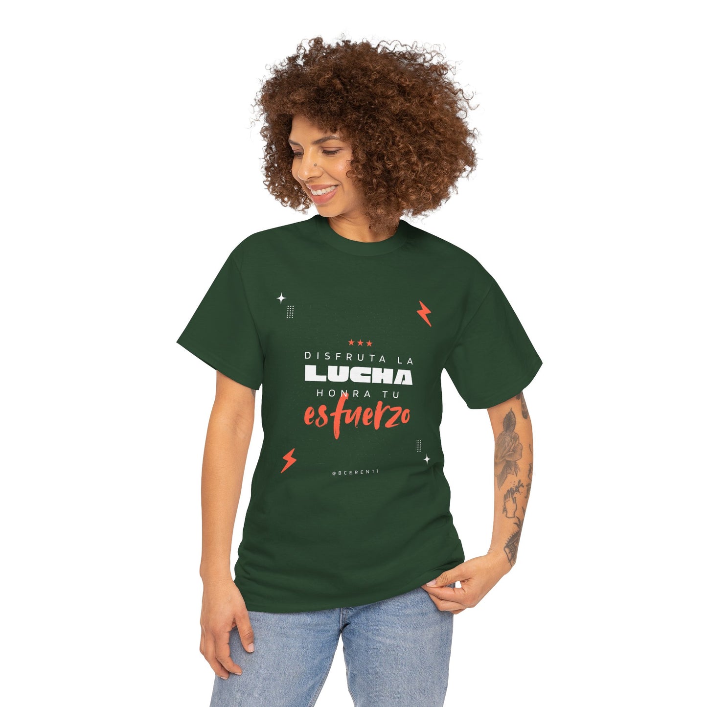 Disfruta la lucha, honra tu esfuerzo - Empowering Unisex Heavy Cotton Tee, Motivational Shirt, Everyday Inspiration, Celebratory Apparel