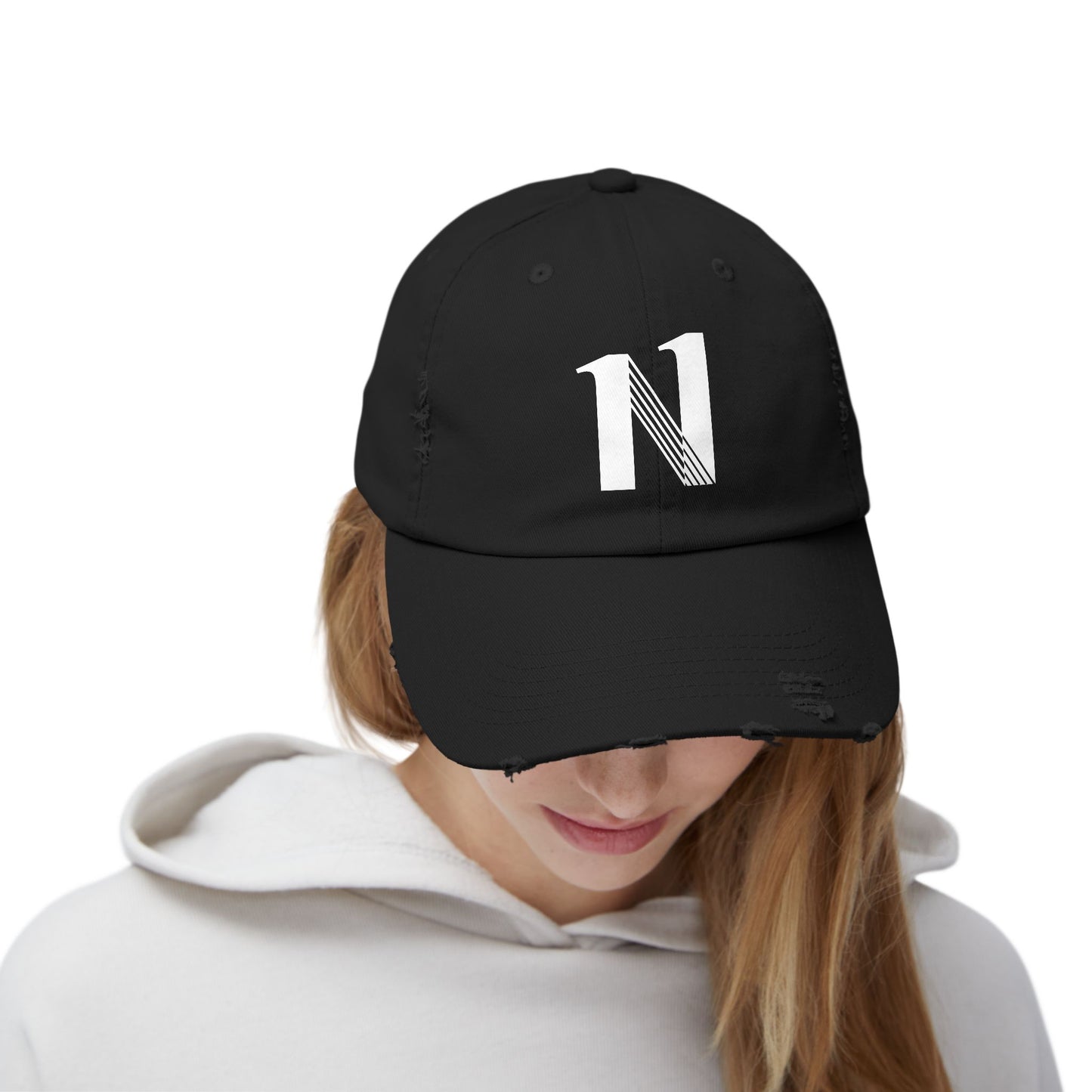 11 Gorra - Unisex Distressed Cap with Bold Lettering | Casual Accessory, Gift for Him/Her, Everyday Wear, Trendy Headwear