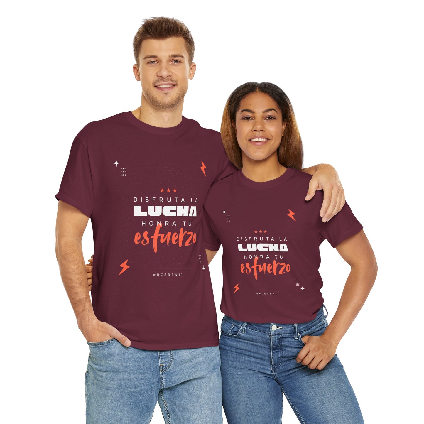 Disfruta la lucha, honra tu esfuerzo - Empowering Unisex Heavy Cotton Tee, Motivational Shirt, Everyday Inspiration, Celebratory Apparel