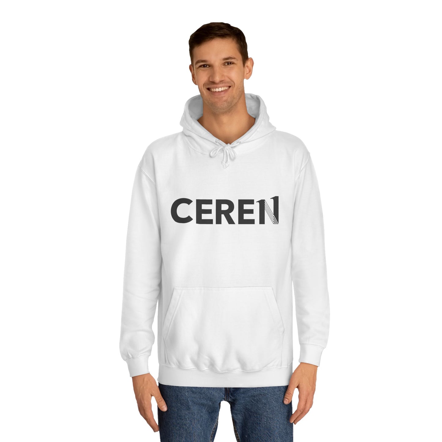 CERE11 - Unisex College Hoodie - Live With Happiness