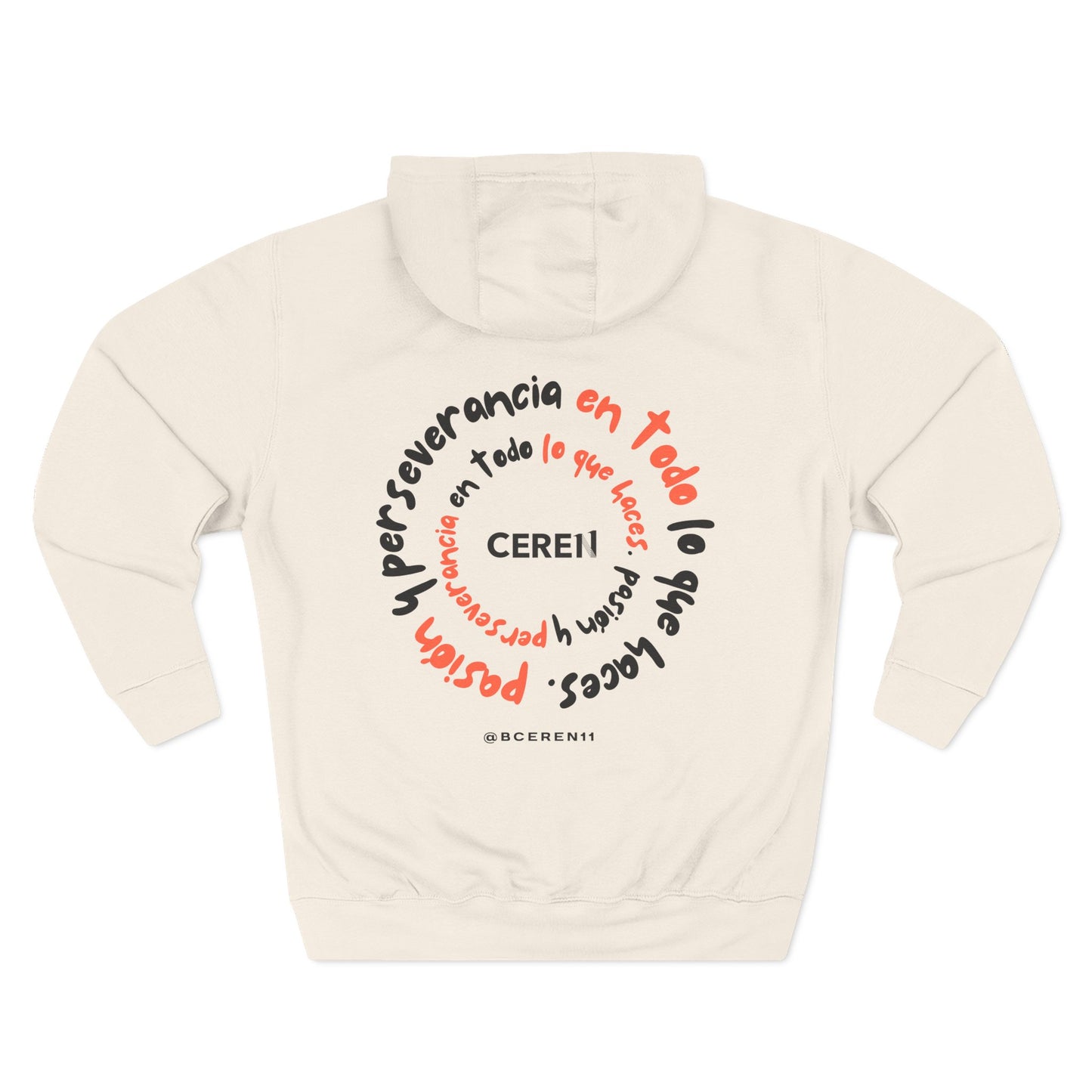 Pasión en todo lo que haces - Inspirational Three-Panel Fleece Hoodie, Perserverance Hoodie, Unisex Apparel