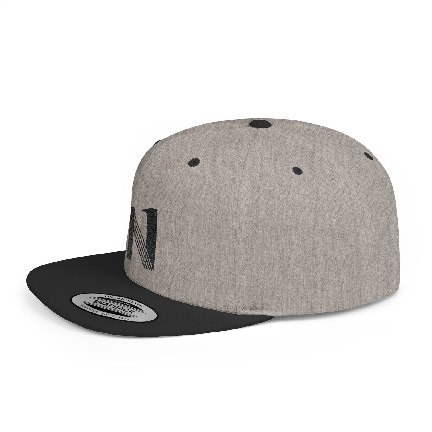 CEREN11 - Gorra bordada plana - Flat Bill Snapback Hat, Stylish White Cap with Letter Design, Gifts, Fashion Lovers