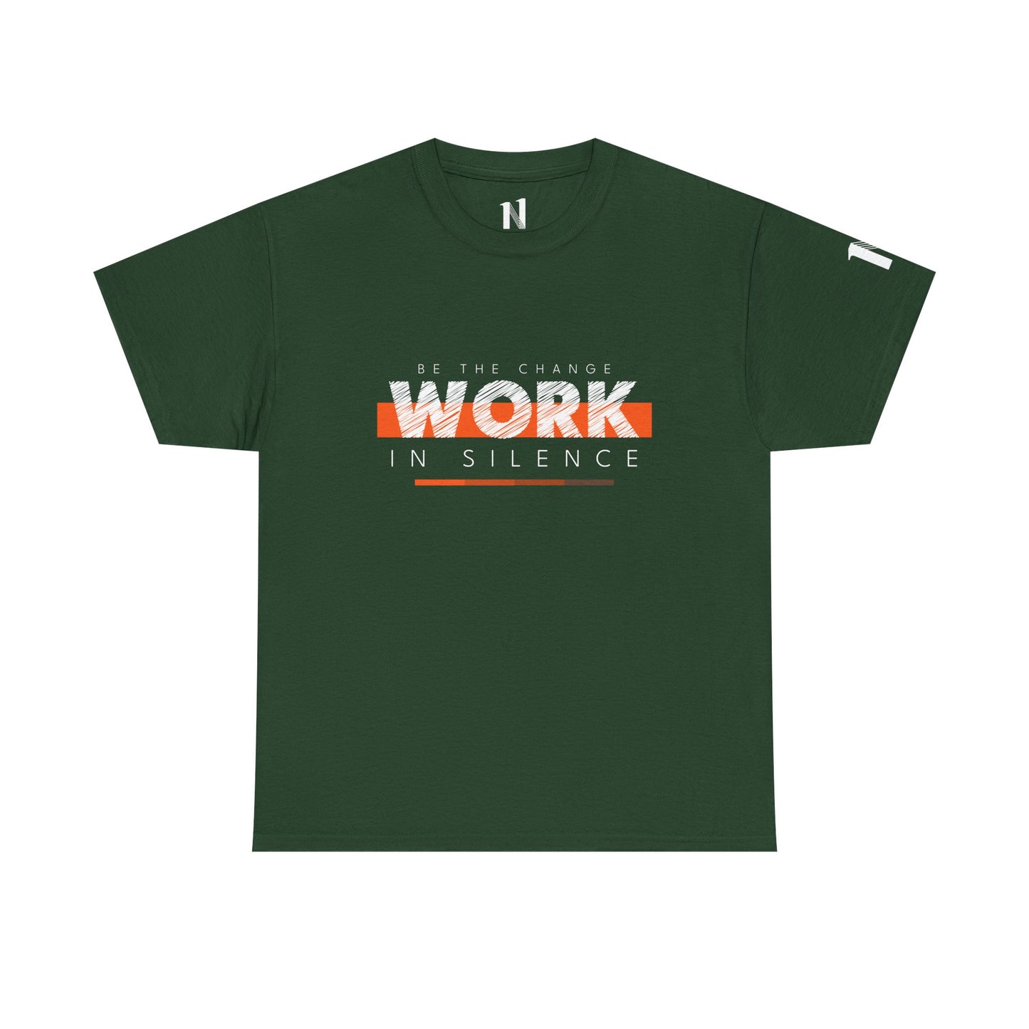 "Work in Silence" - Inspirational T shirt for gym and fitness people