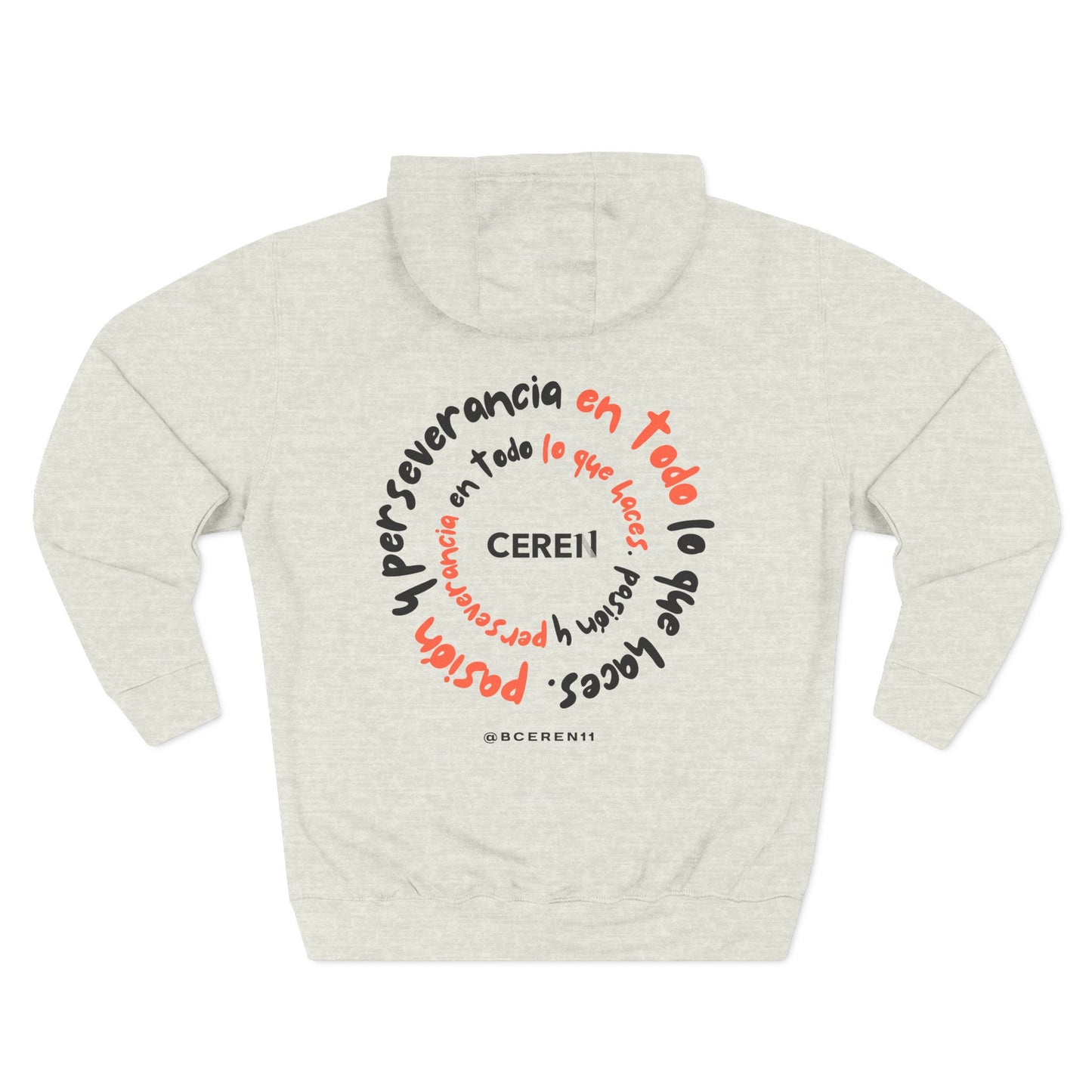 Pasión en todo lo que haces - Inspirational Three-Panel Fleece Hoodie, Perserverance Hoodie, Unisex Apparel
