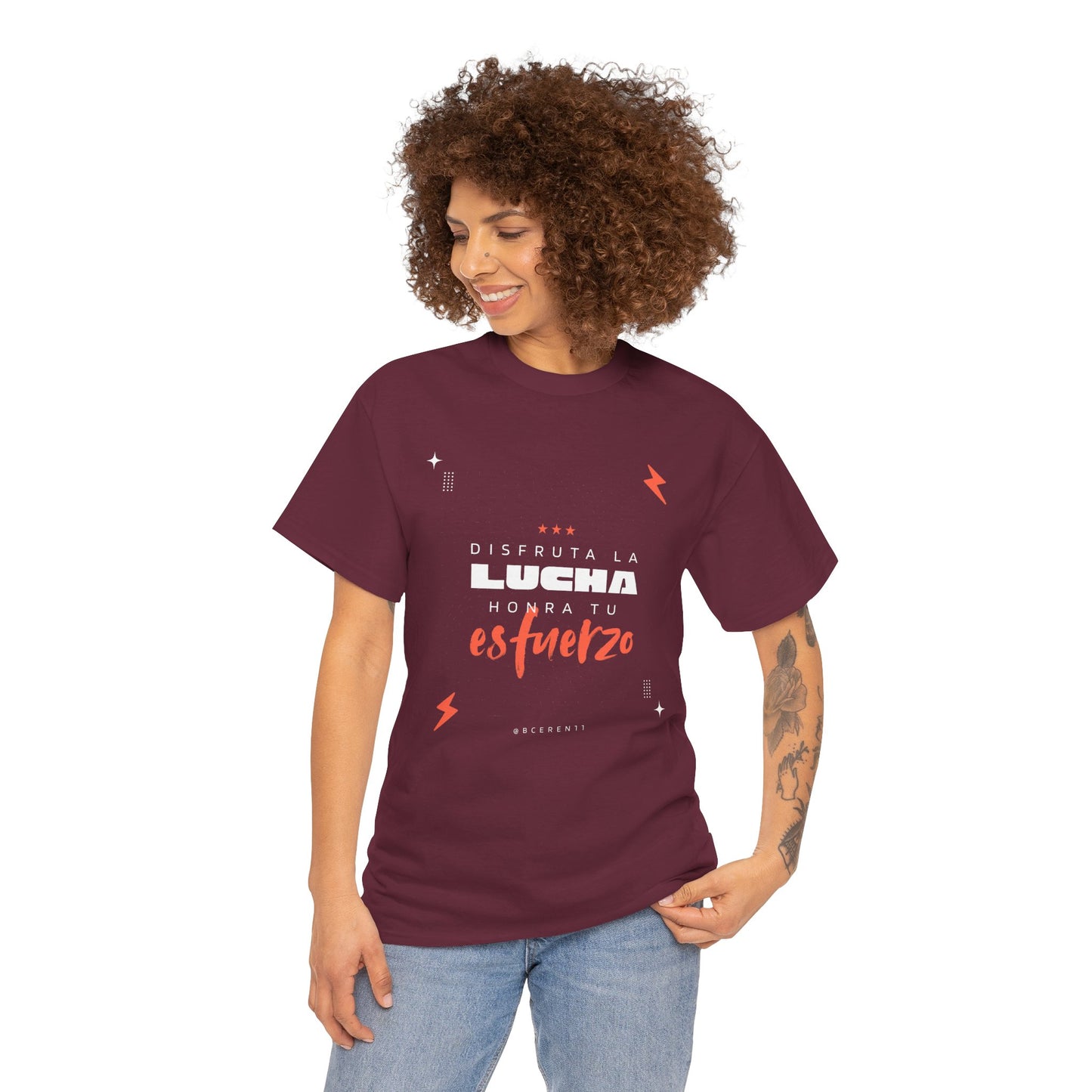 Disfruta la lucha, honra tu esfuerzo - Empowering Unisex Heavy Cotton Tee, Motivational Shirt, Everyday Inspiration, Celebratory Apparel