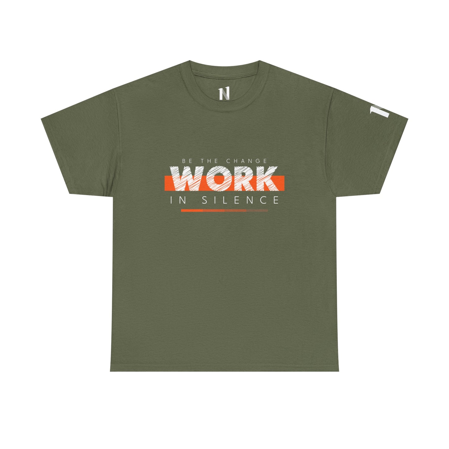"Work in Silence" - Inspirational T shirt for gym and fitness people