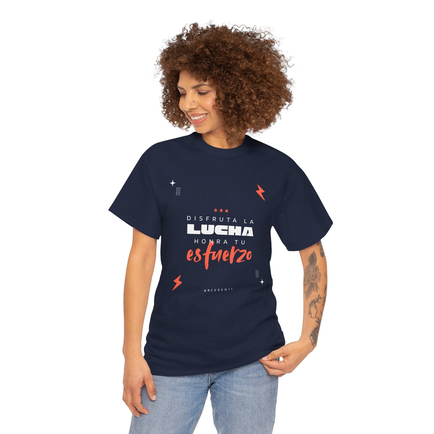 Disfruta la lucha, honra tu esfuerzo - Empowering Unisex Heavy Cotton Tee, Motivational Shirt, Everyday Inspiration, Celebratory Apparel