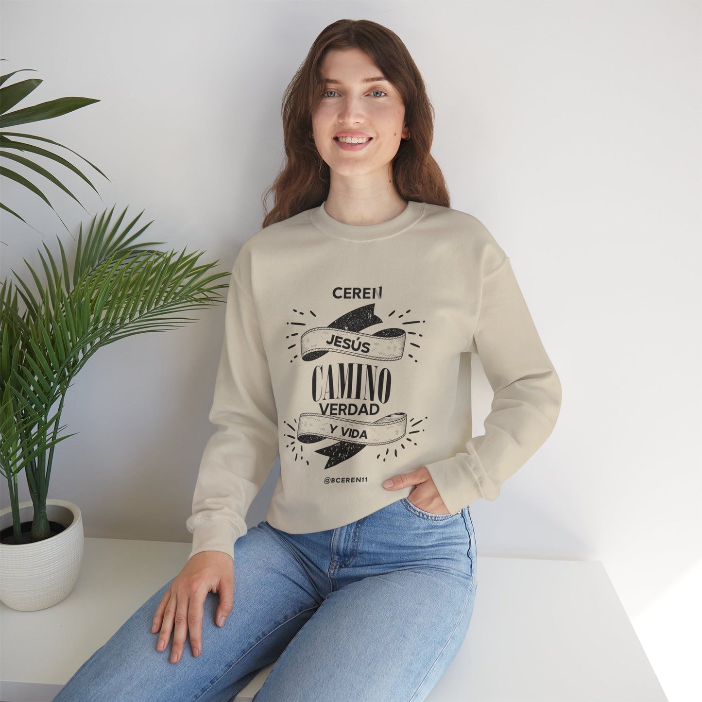 Jesús el Camino - Sweatshirt — Jesús: Cereni Faith Crewneck