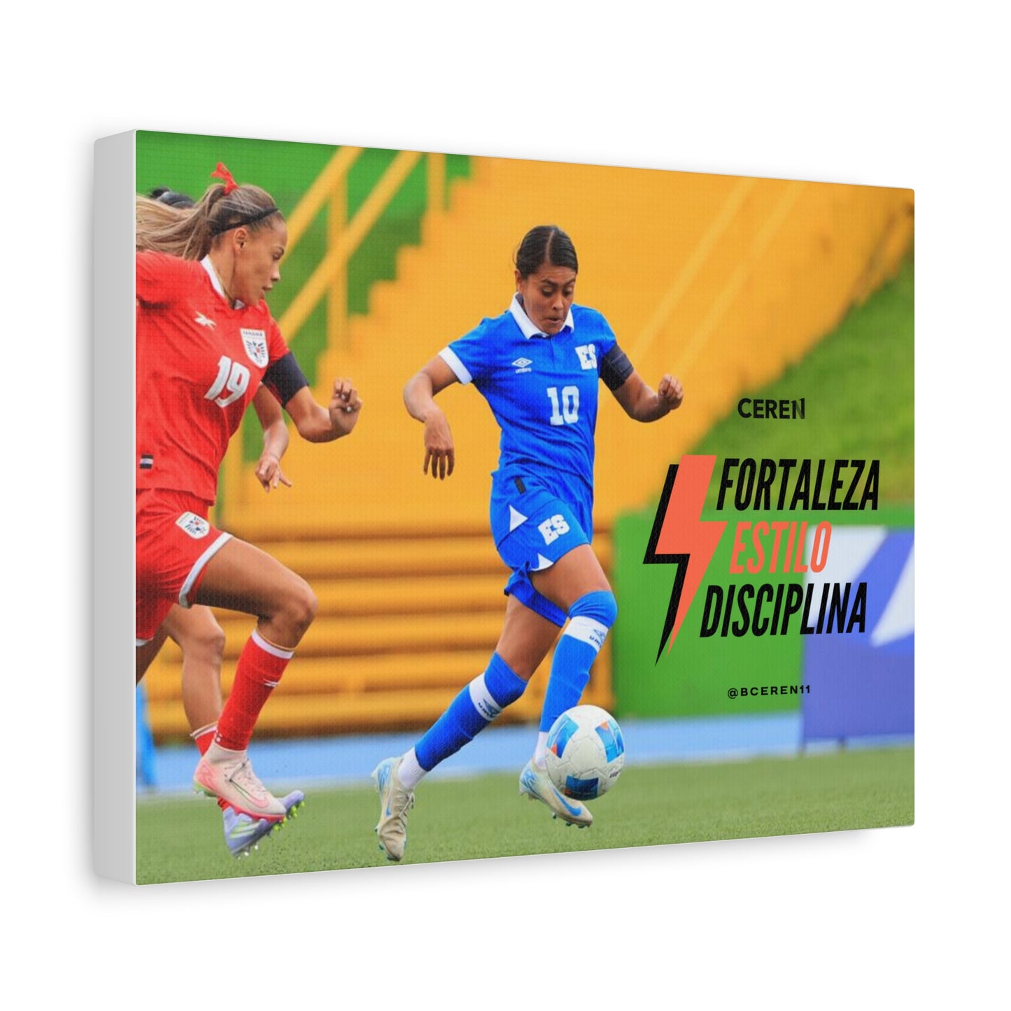 Fortaleza y Disciplina - Inspirational Soccer Canvas Print -