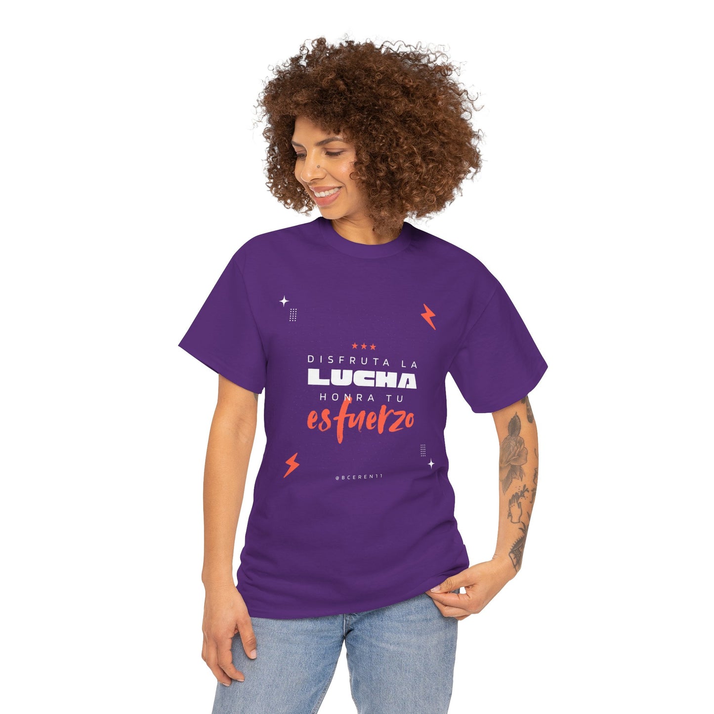Disfruta la lucha, honra tu esfuerzo - Empowering Unisex Heavy Cotton Tee, Motivational Shirt, Everyday Inspiration, Celebratory Apparel