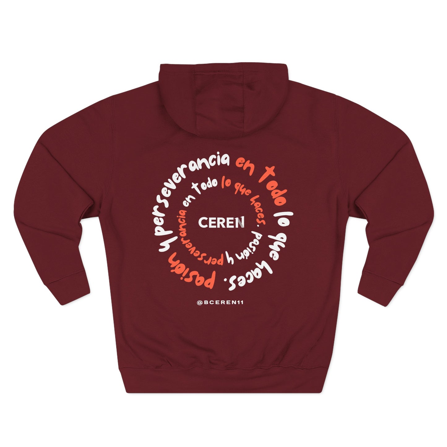 Pasión en todo - Ceren - Motivational Fleece Hoodie, Inspirational Hooded Sweatshirt, Perfect Gift for Students