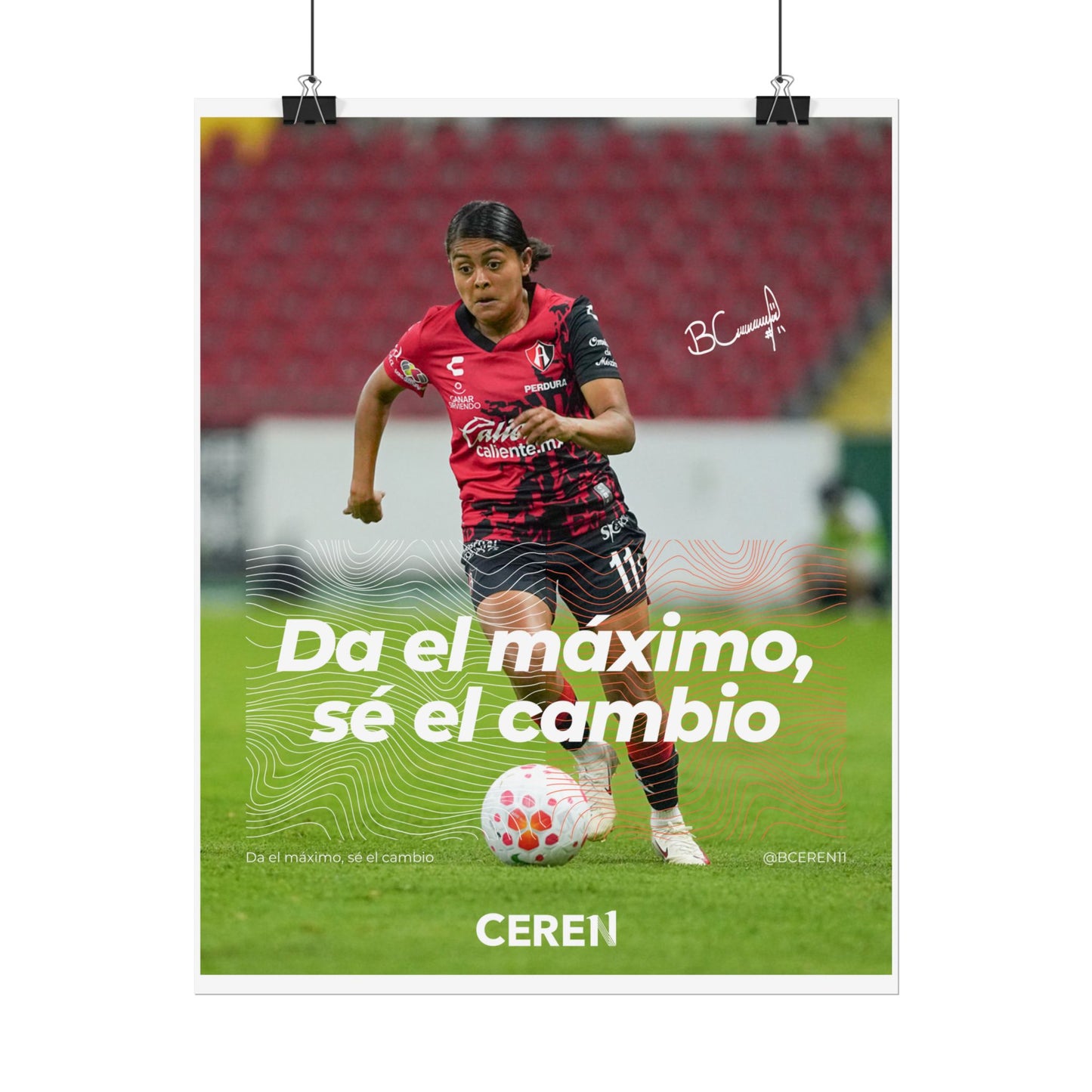 Sé el cambio - Póster Ceren11 - Wall Art, Athletic Decor, Gift for Sports Lovers, Team Spirit