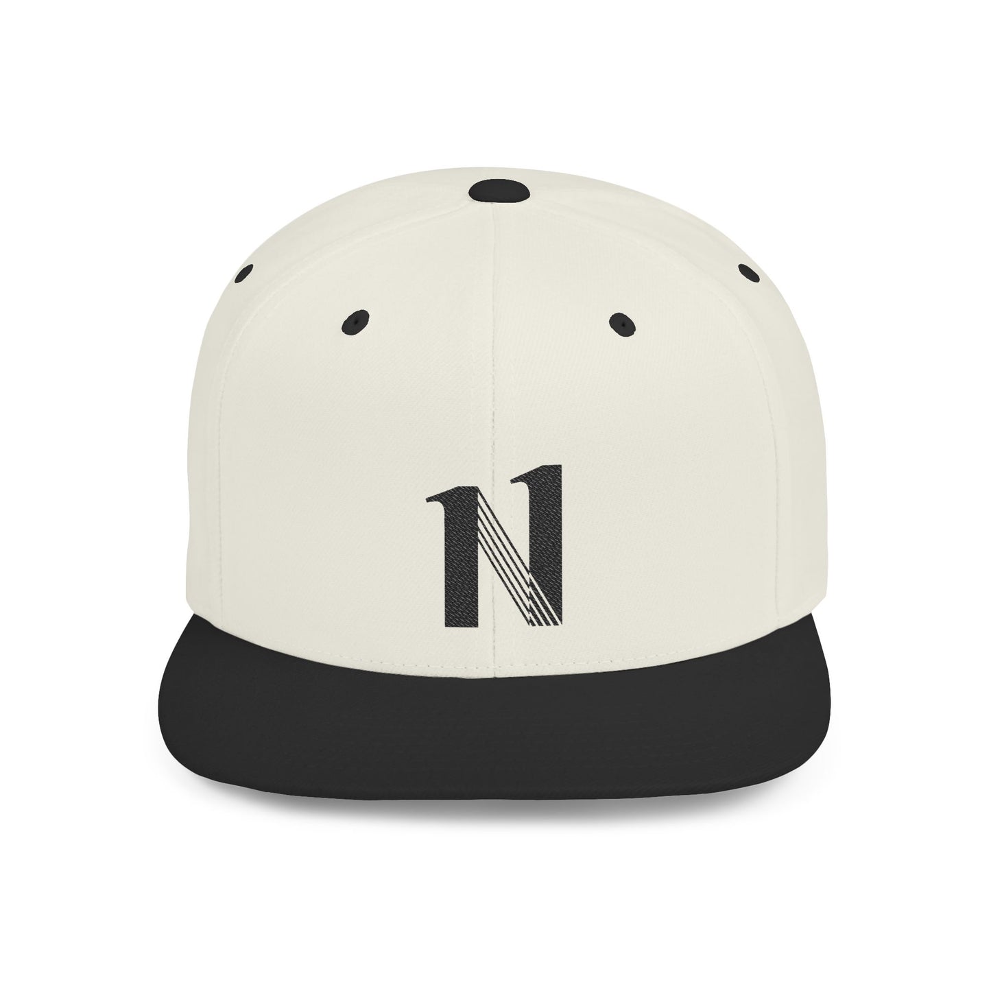 CEREN11 - Gorra bordada plana - Flat Bill Snapback Hat, Stylish White Cap with Letter Design, Gifts, Fashion Lovers