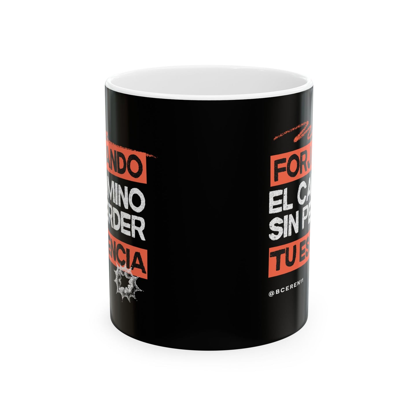 Esencia - CEREN11 - Bold Black Ceramic Mug - Inspirational Gift for Friends, Office Mug, Coffee Lover