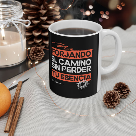 Esencia - CEREN11 - Bold Black Ceramic Mug - Inspirational Gift for Friends, Office Mug, Coffee Lover