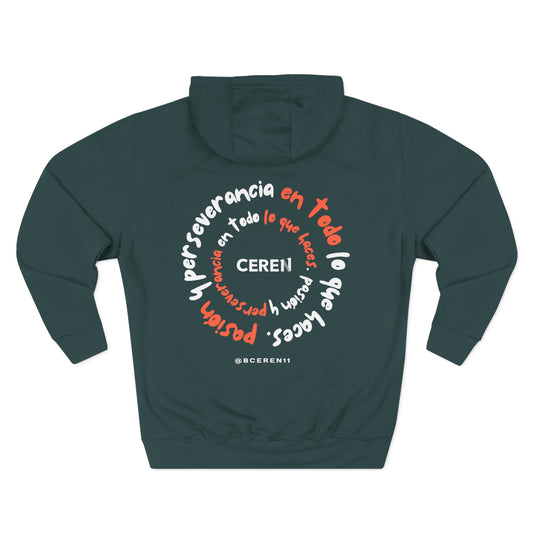Pasión en todo - Ceren - Motivational Fleece Hoodie, Inspirational Hooded Sweatshirt, Perfect Gift for Students