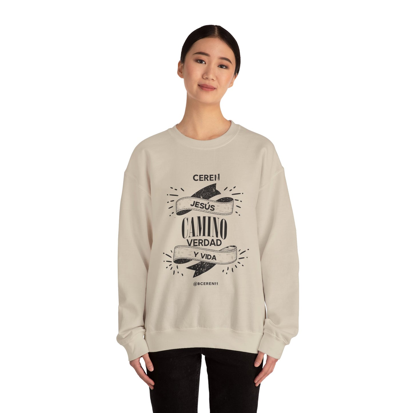 Jesús el Camino - Sweatshirt — Jesús: Cereni Faith Crewneck