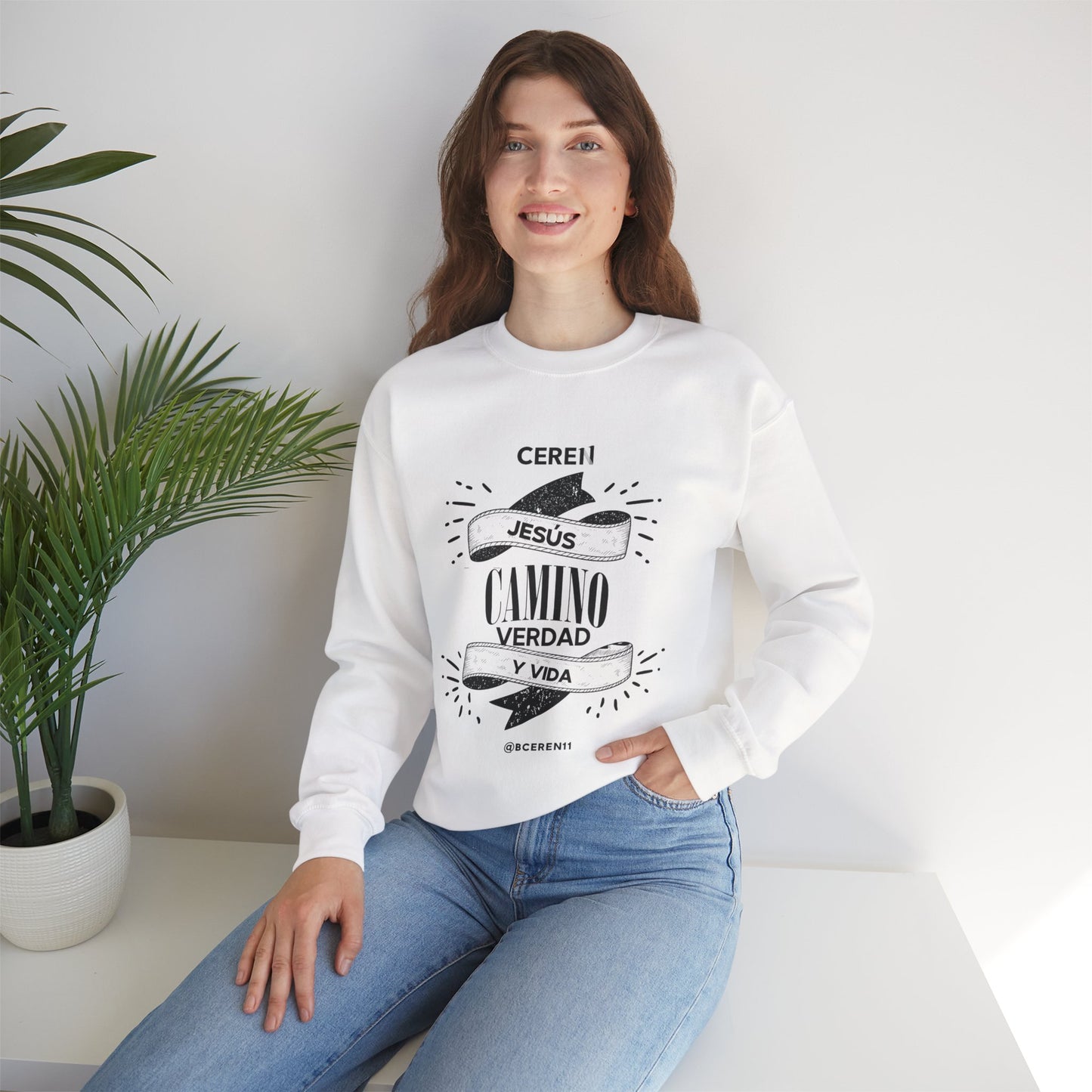 Jesús el Camino - Sweatshirt — Jesús: Cereni Faith Crewneck