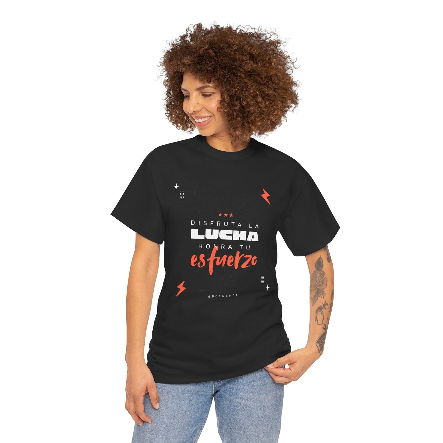 Disfruta la lucha, honra tu esfuerzo - Empowering Unisex Heavy Cotton Tee, Motivational Shirt, Everyday Inspiration, Celebratory Apparel
