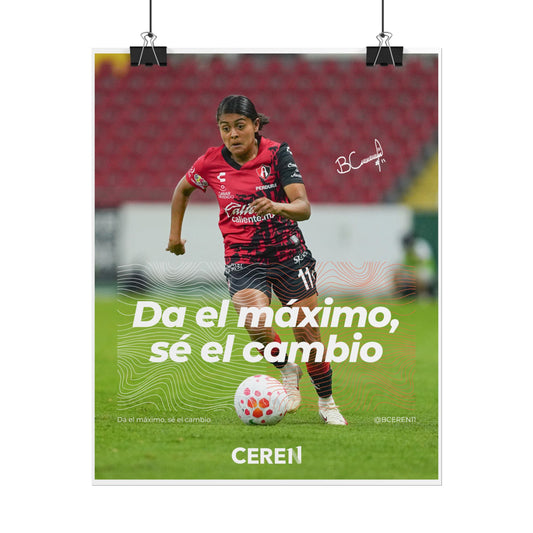 Sé el cambio - Póster Ceren11 - Wall Art, Athletic Decor, Gift for Sports Lovers, Team Spirit