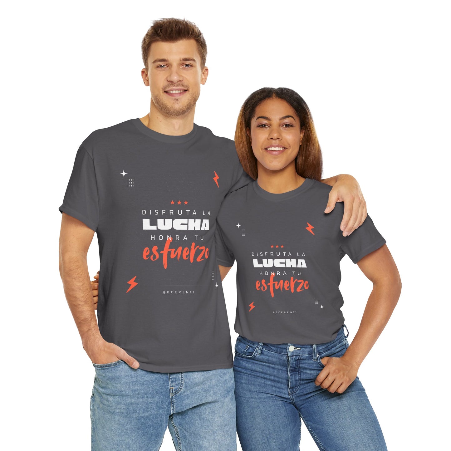 Disfruta la lucha, honra tu esfuerzo - Empowering Unisex Heavy Cotton Tee, Motivational Shirt, Everyday Inspiration, Celebratory Apparel