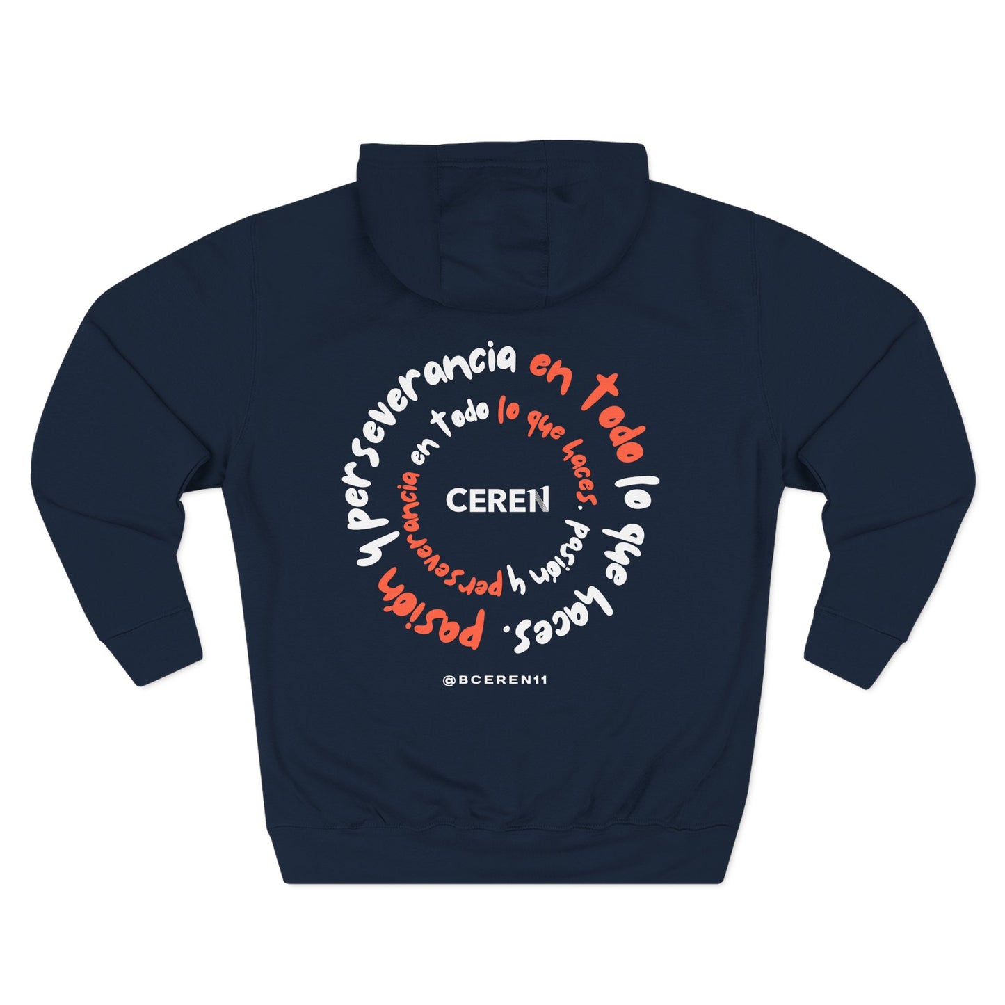 Pasión en todo - Ceren - Motivational Fleece Hoodie, Inspirational Hooded Sweatshirt, Perfect Gift for Students