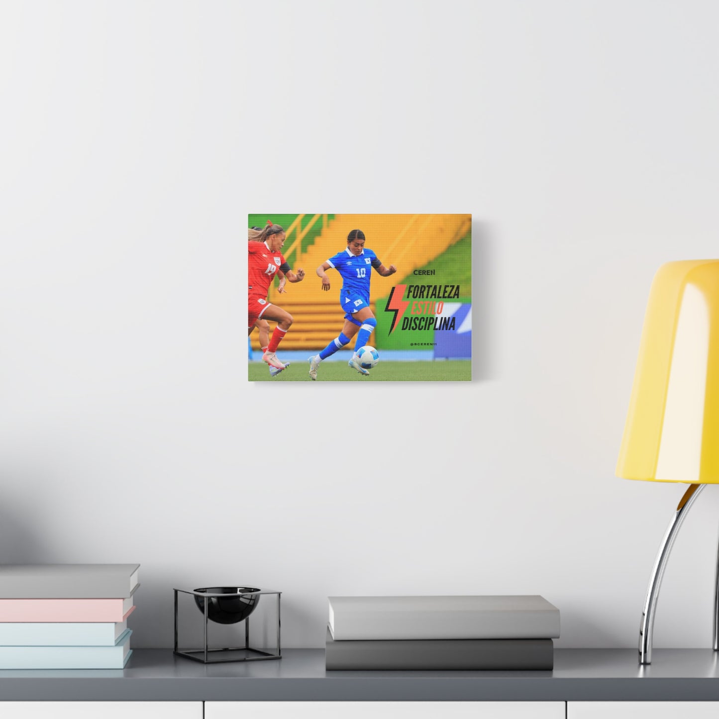 Fortaleza y Disciplina - Inspirational Soccer Canvas Print -