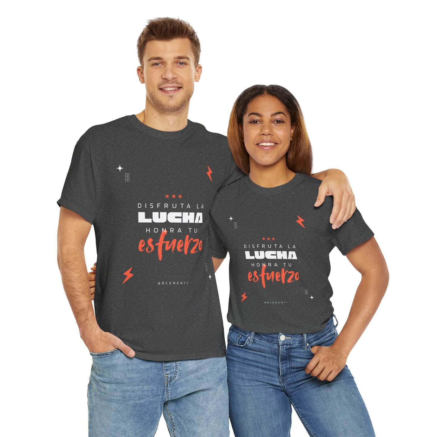 Disfruta la lucha, honra tu esfuerzo - Empowering Unisex Heavy Cotton Tee, Motivational Shirt, Everyday Inspiration, Celebratory Apparel