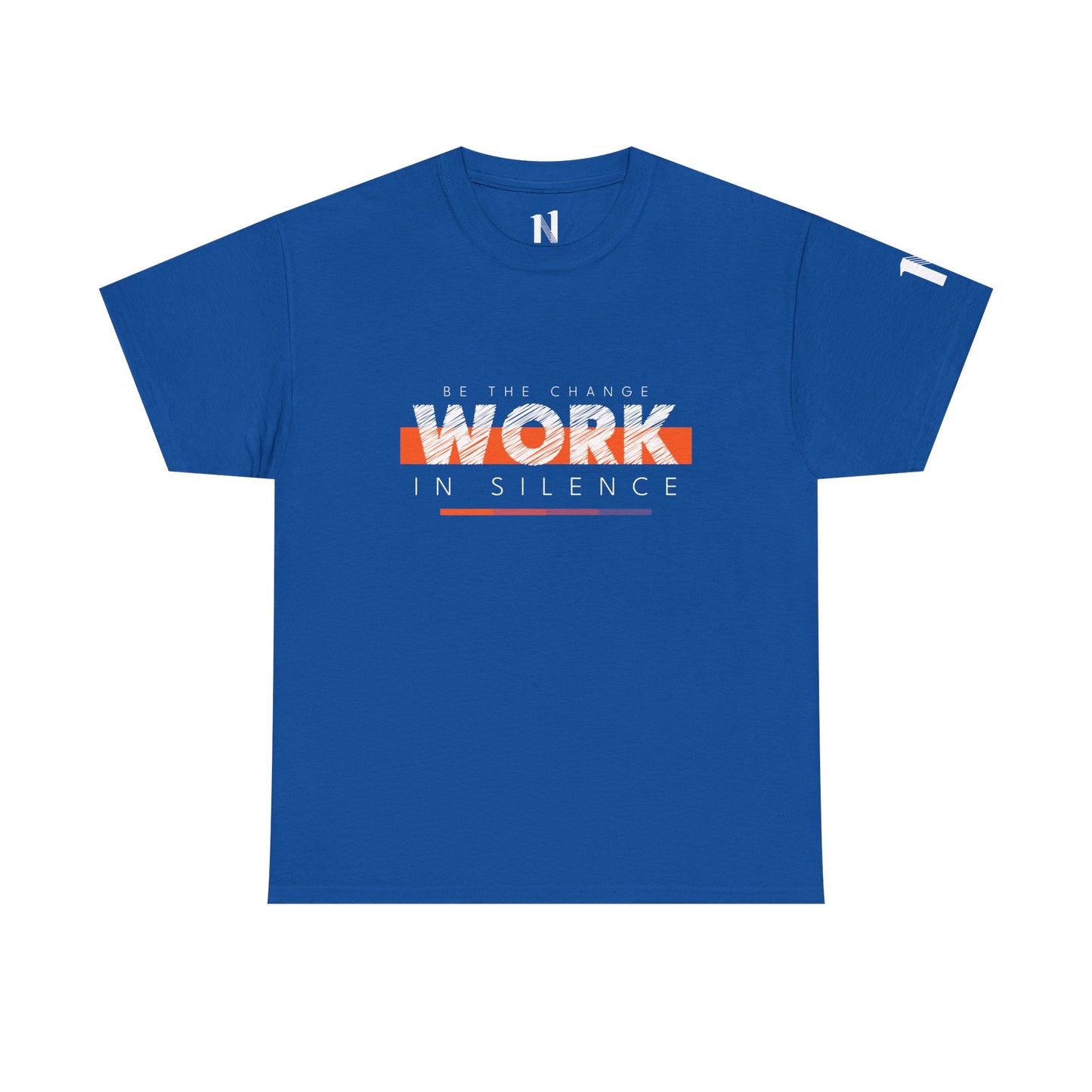 "Work in Silence" - Inspirational T shirt for gym and fitness people