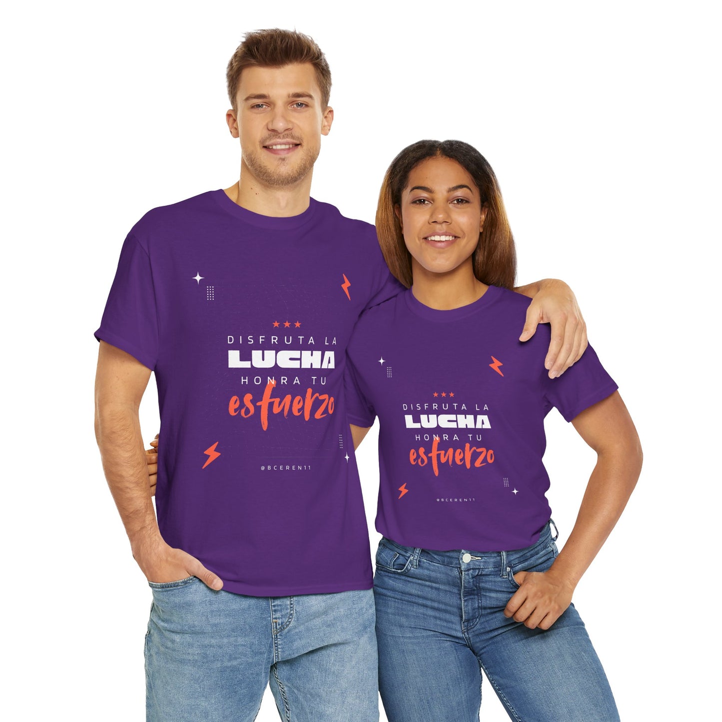 Disfruta la lucha, honra tu esfuerzo - Empowering Unisex Heavy Cotton Tee, Motivational Shirt, Everyday Inspiration, Celebratory Apparel