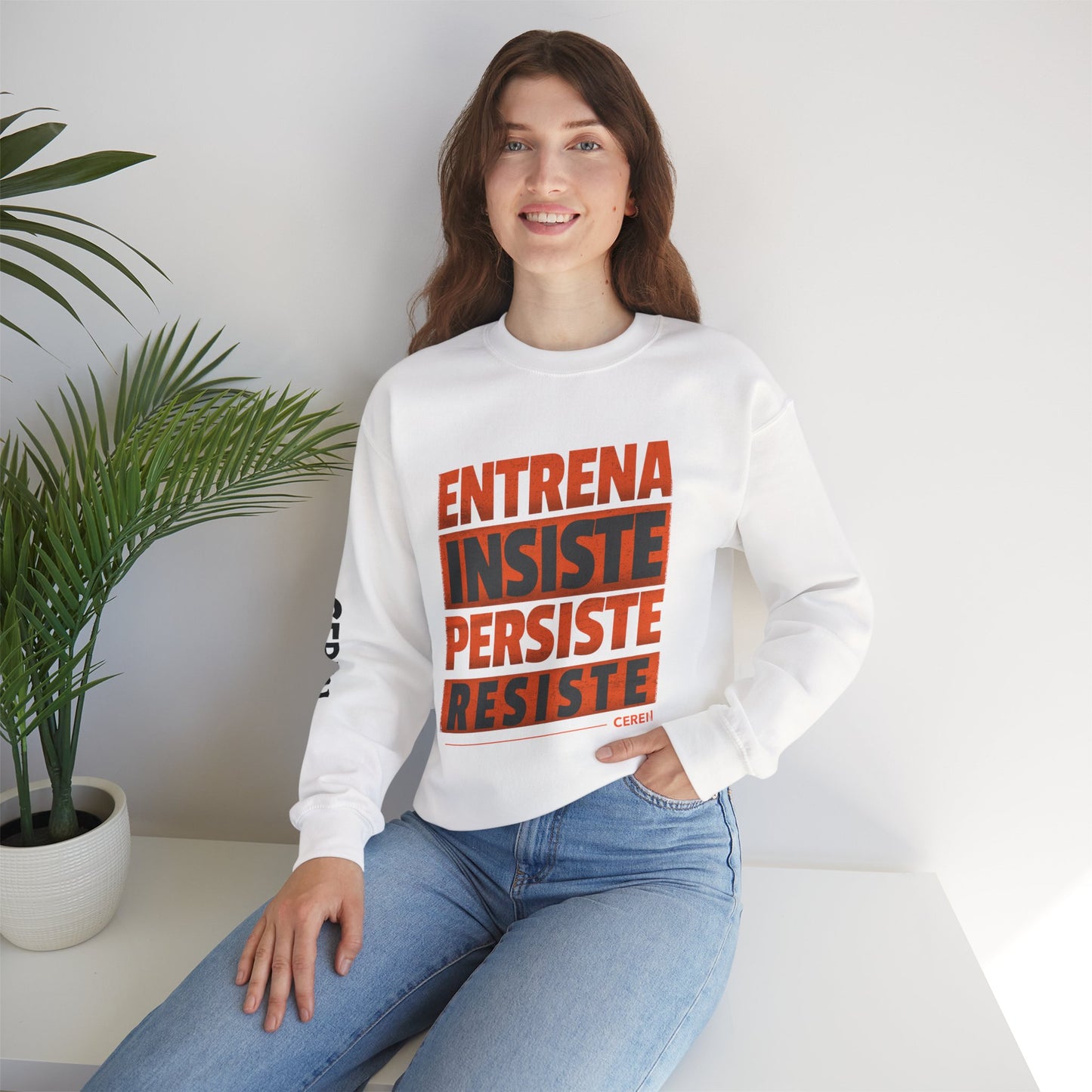 Entrena - Resiste - Motivational Crewneck Sweatshirt
