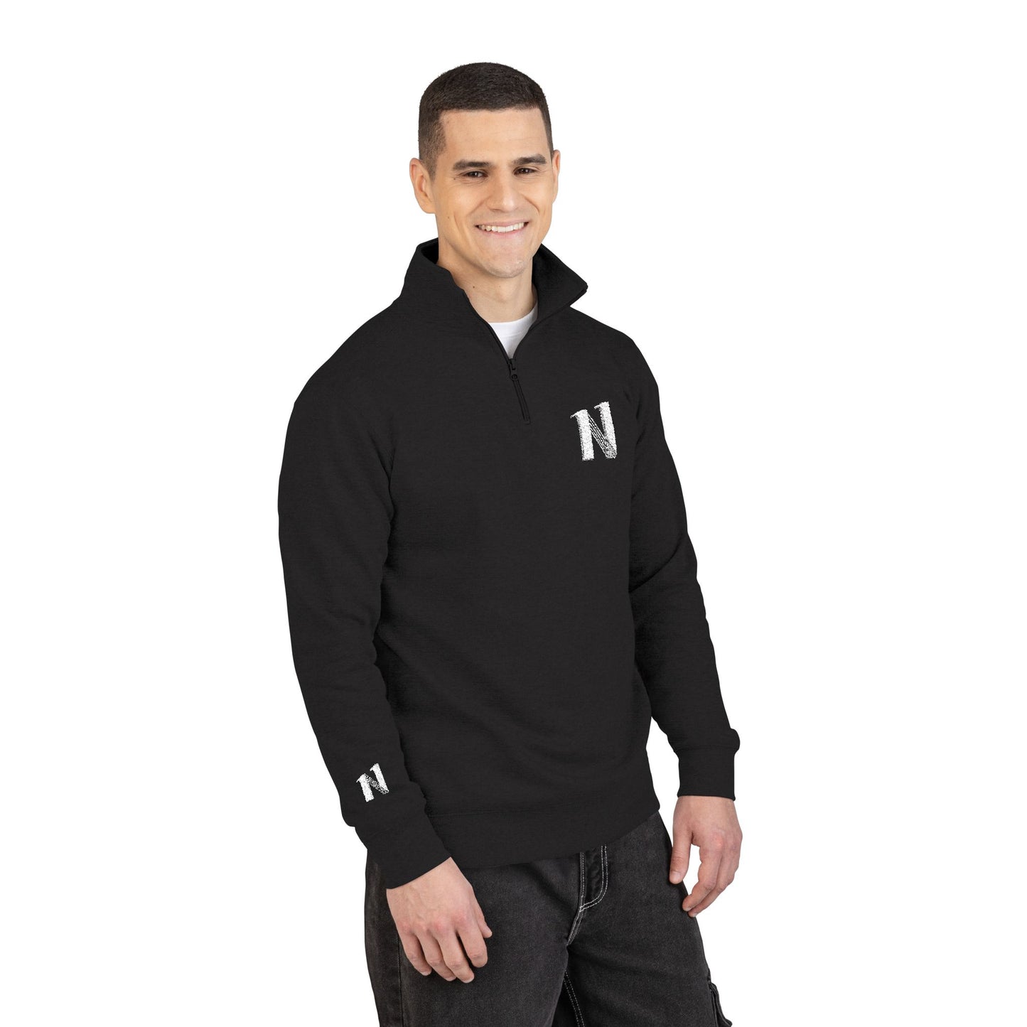 Abrigo bordado - CEREN11 - Cozy Unisex Fleece Pullover, Embroidered Sweatshirt, Stylish Layer, Gift for Him/Her, Perfect for Fall/Winter