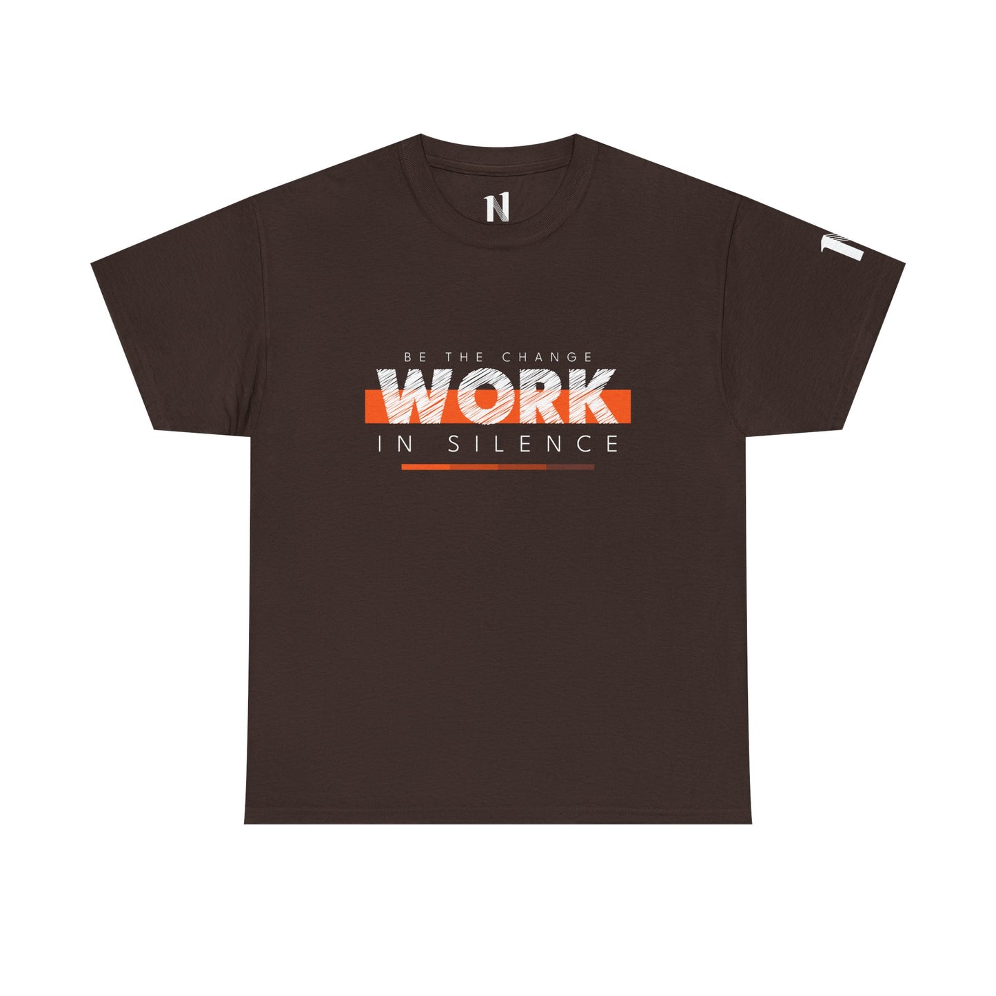 "Work in Silence" - Inspirational T shirt for gym and fitness people