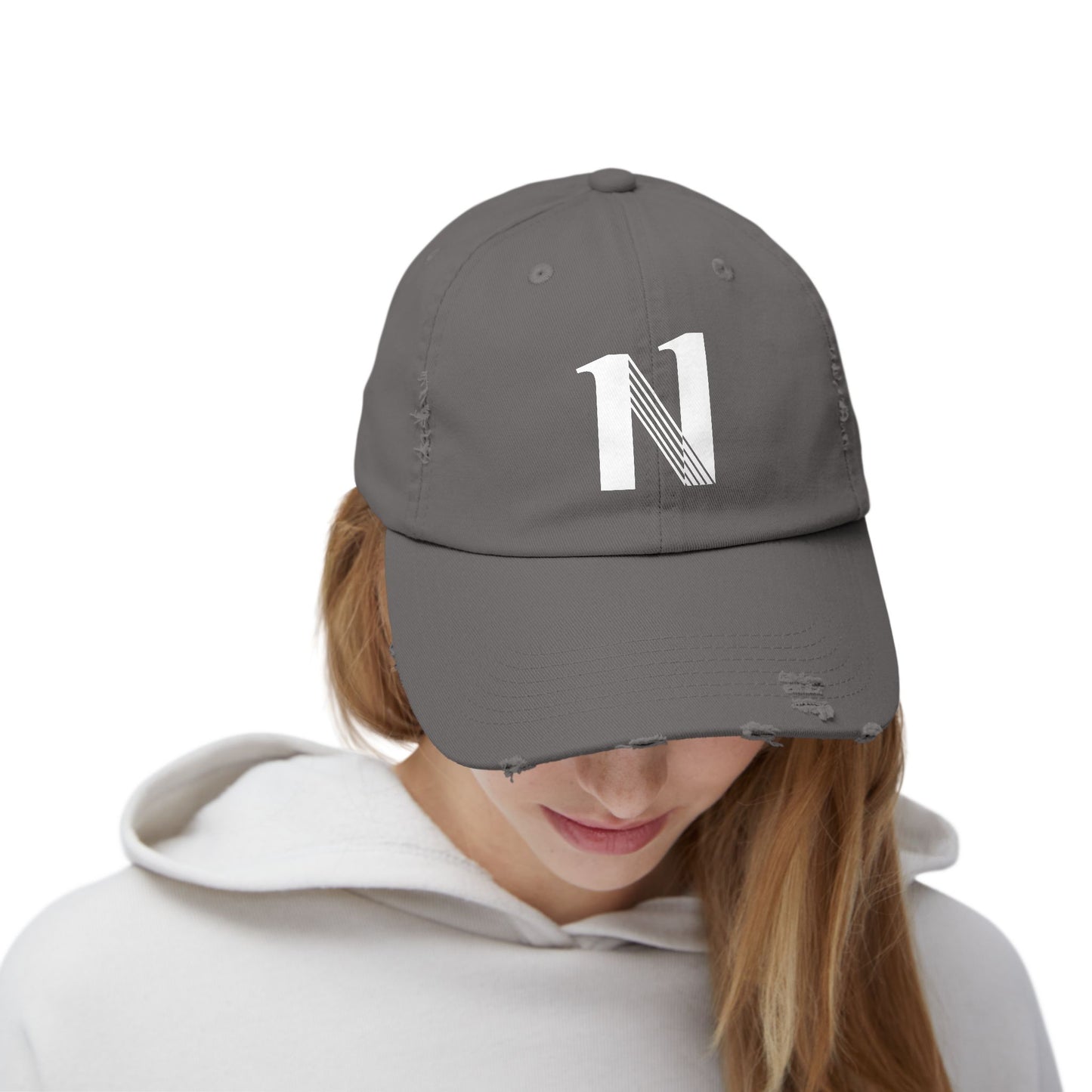 11 Gorra - Unisex Distressed Cap with Bold Lettering | Casual Accessory, Gift for Him/Her, Everyday Wear, Trendy Headwear