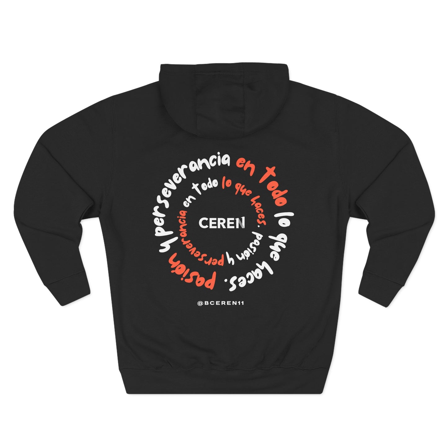 Pasión en todo - Ceren - Motivational Fleece Hoodie, Inspirational Hooded Sweatshirt, Perfect Gift for Students