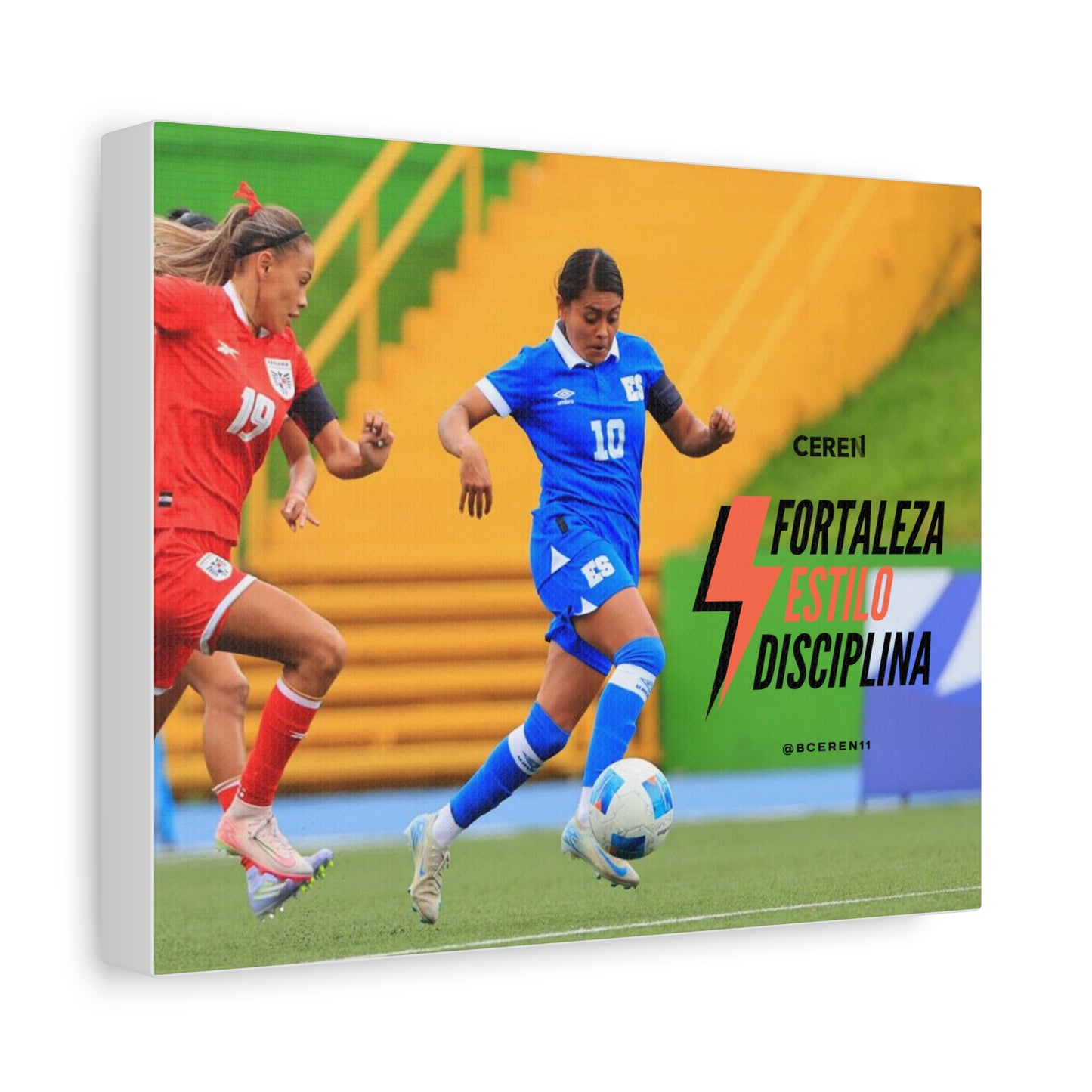 Fortaleza y Disciplina - Inspirational Soccer Canvas Print -