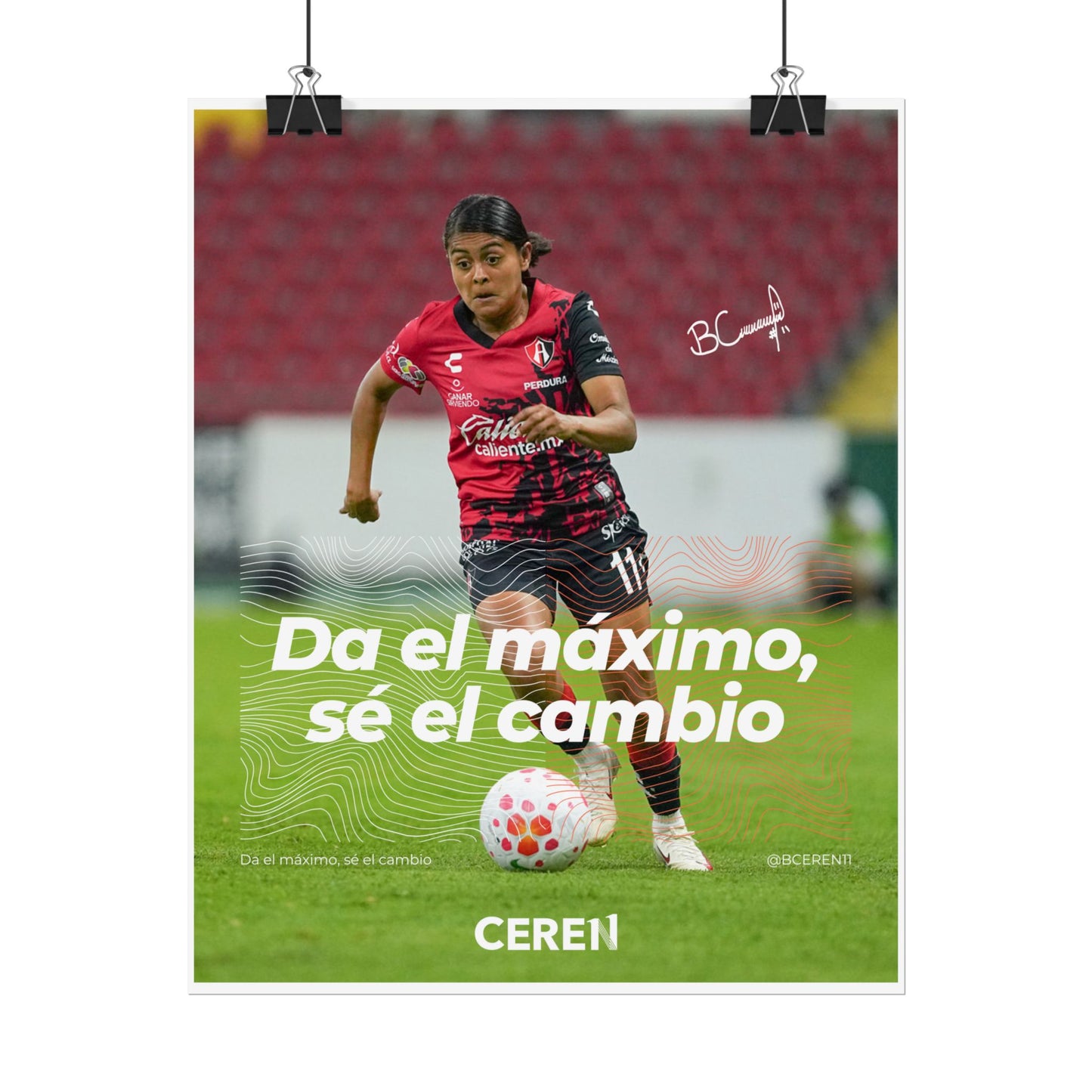 Sé el cambio - Póster Ceren11 - Wall Art, Athletic Decor, Gift for Sports Lovers, Team Spirit