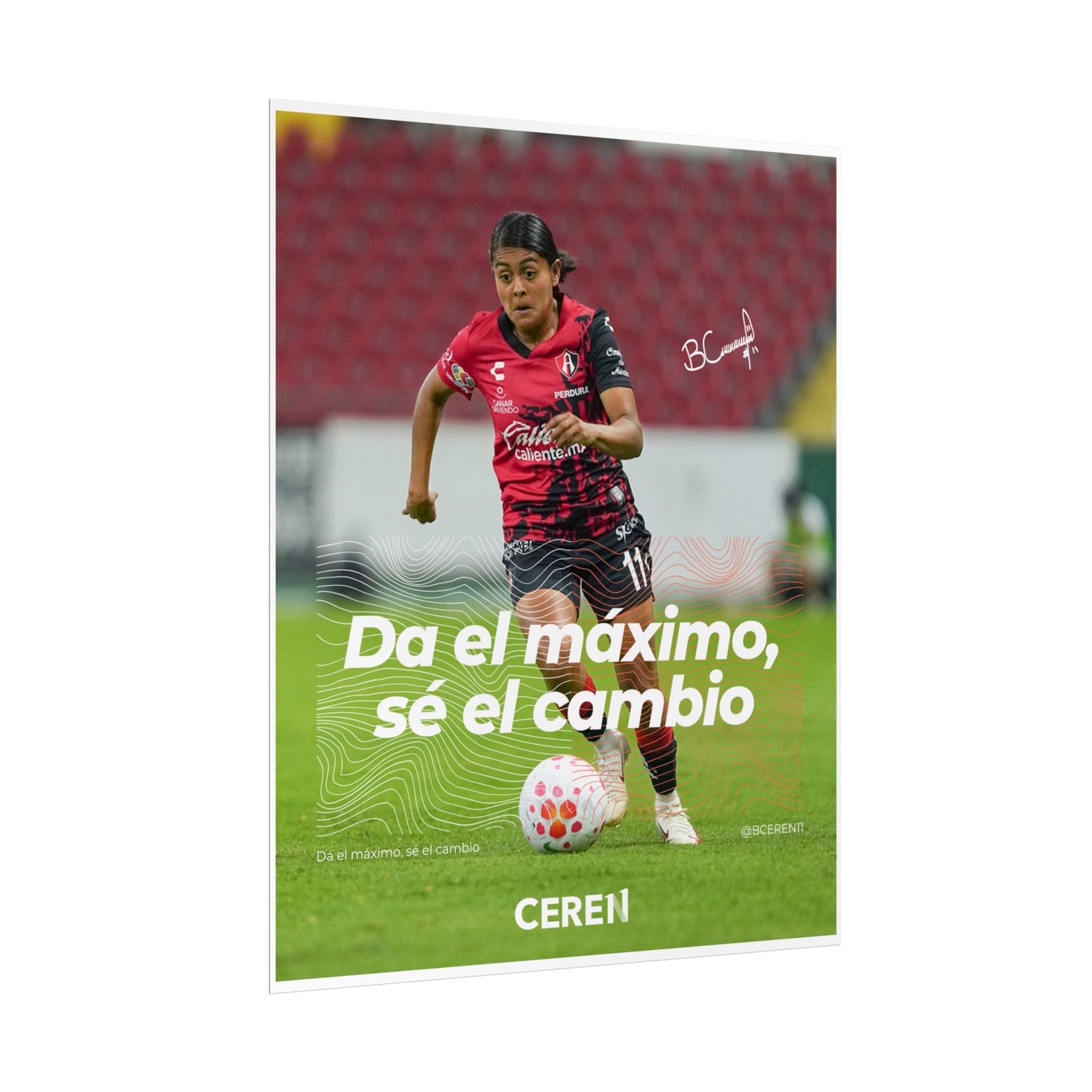 Sé el cambio - Póster Ceren11 - Wall Art, Athletic Decor, Gift for Sports Lovers, Team Spirit